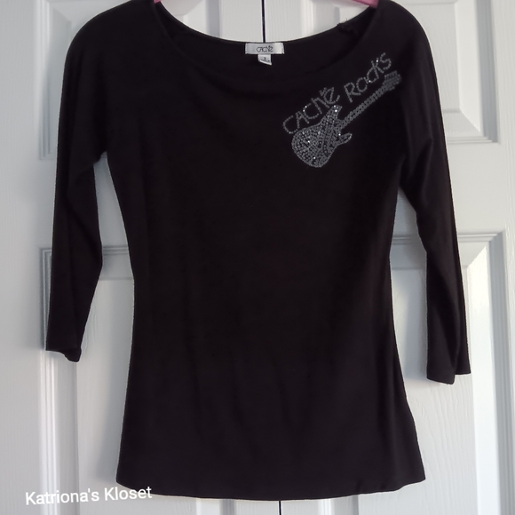 Cachè Rocks Sequin Guitar Top - Picture 7 of 7